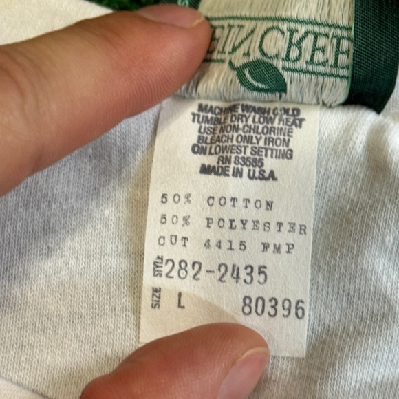 Vintage 90s African Safari Leopard Cabin Creek Large Short Sleeve Sweatshirt - Picture 4 of 9